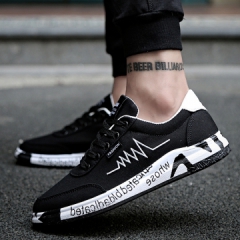 新款男鞋休闲运动潮鞋韩版印花百搭透气男士板鞋K09